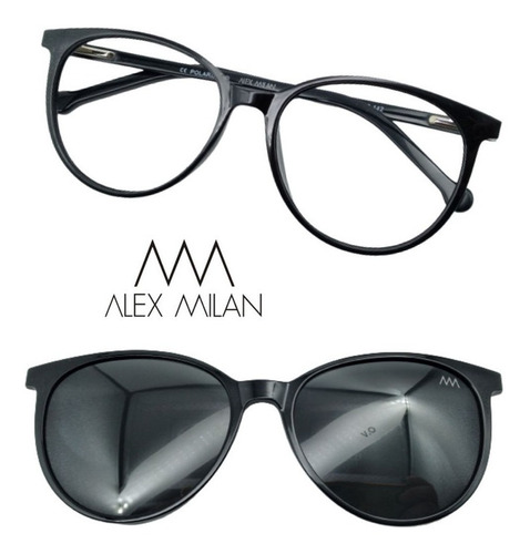 Armação De Grau Oculos Redondo Alex Milan Am5016c1