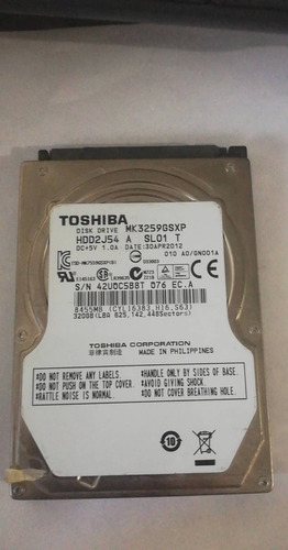 Disco Duro 320 Gb Toshiba Laptop Mk3259gsxp Dañado