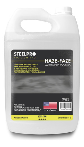  Líquido Para Cámara De Humo Haze Base Agua 1 G Steelpro