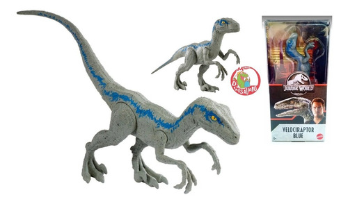 Dinosaurio Velociraptor Blue Articulado Mattel Jurassic