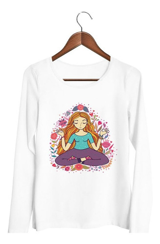 Remera De Mujer Meditacion Color Sentada Cruzada Yoga Ml