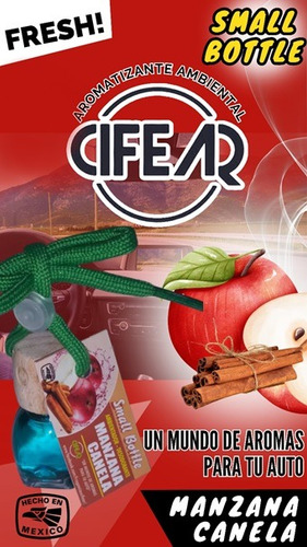 Aromatizante Cifear Para Automóvil Aroma Manzana Canela 8ml