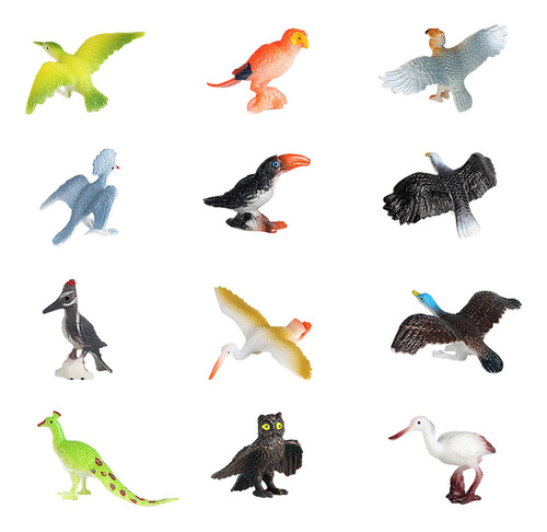 12 Uds. Figuras De Animales Realistas, Juego En Miniatura