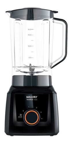 Liquidificador portátil Mallory Taurus 1000 3.1 L preto com jarra de san 127V