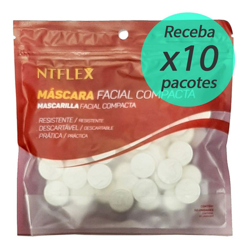 Máscara Desidratada Estética Limpeza De Pele 500un (10 Pcts)