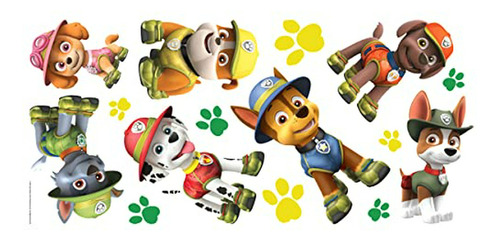 Roommates Paw Patrol Jungle Despegar Y Pegar Gigantes Adhesi