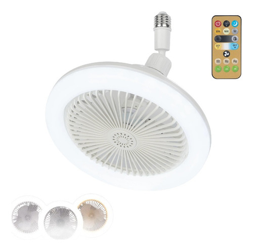 Ventilador Techo Lámpara Dimmable Led Luz 30w Control Remoto