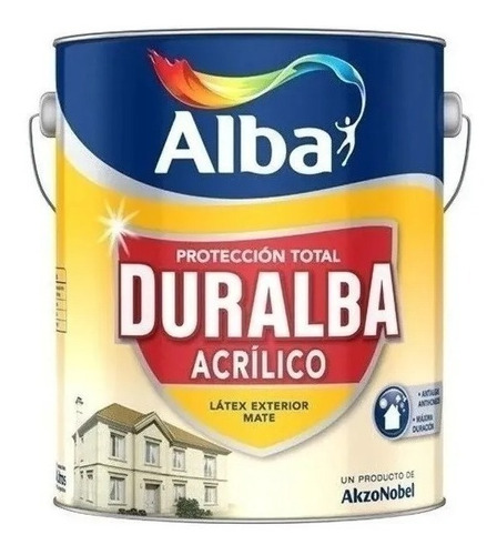 Duralba Acrilico Exterior 20 Lts Alba Pintura Latex Blanco 