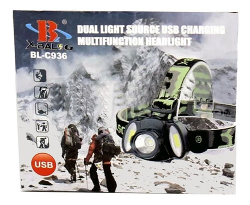Linterna Minera De Cabeza Recargable Led / Chamosstore