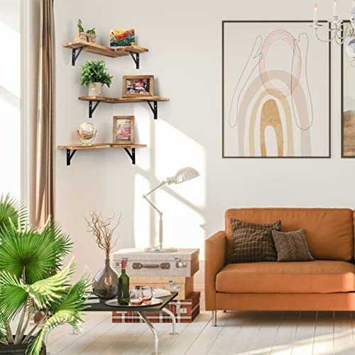 Imagen 4 de 9 de Juego Estantes Flotantes Esquineros Para Pared
