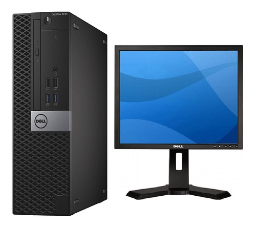 Cpu + Monitor Dell 3040 Core I3 6100 8gb Hd 500gb Win10 Novo