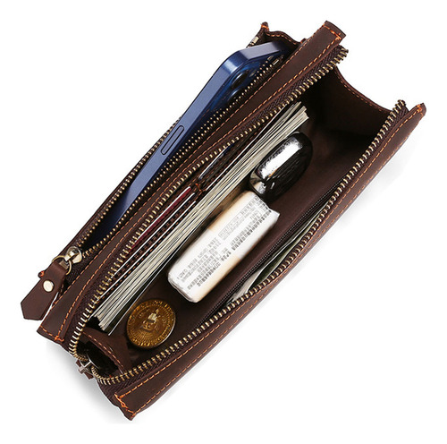 Bolso De Mano De Cuero Portátil De Gran Capacidad Para