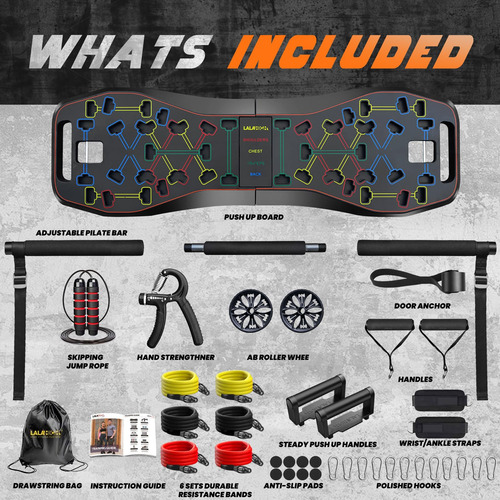 Lalahigh 25 En 1 Tabla De Flexiones Sistema De Gimnasio Mu