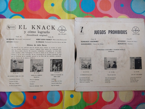El Knack Lp 45 Juegos Prohibidos Soundtrack Robert De Visée (Usado)