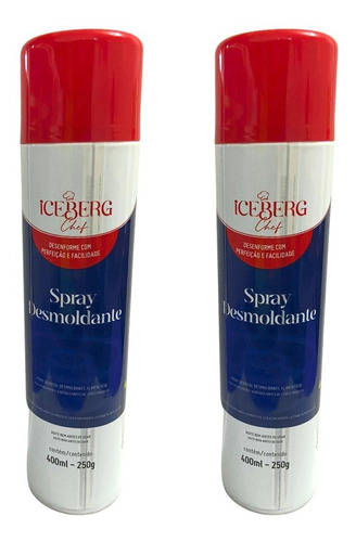 Kit 2 Spray Desmoldante 400ml Iceberg Chef