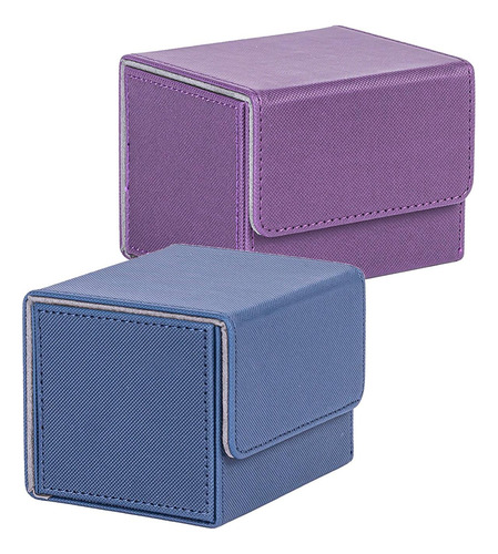 . Caja De Cubierta De Colección De 2 Piezas, Violeta Y Azul