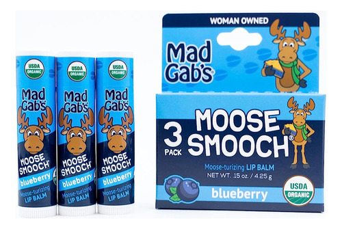 Paquete De 3 Arándanos Moose Smooch De Mad Gab | ¿hidratante