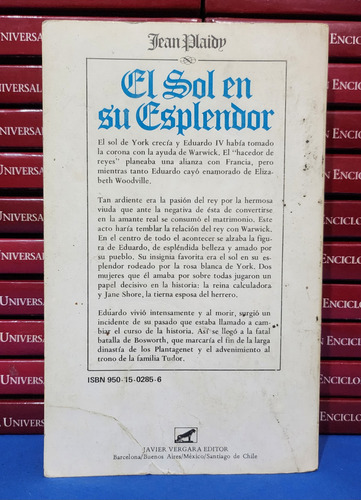 El Sol En Su Esplendor - Jean Plaidy - Vergara (Usado)