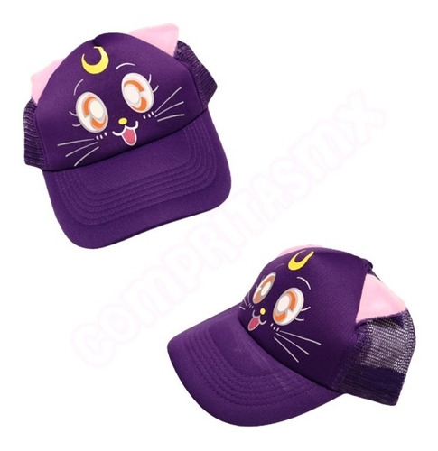 Gorra Unisex Unitalla Sailor Moon Luna Gatita Artemis Serena