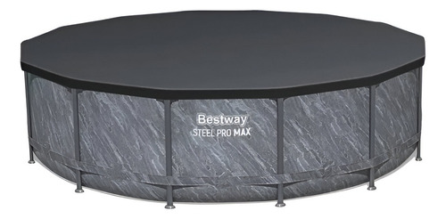 Alberca Bestway Redonda 427x107 Gris Con Accesorios Color Gris Oscuro Redondo
