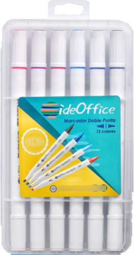 Marcador Lettering Ideoffice Doble Punta 12 Colores