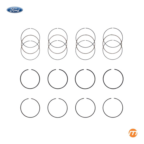 Pistão Anel 0,50 Ford Fiesta 1.0 8v 2005 2006 Zetec Rocam