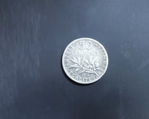 Moneda 50 Céntimos 1914 Francia