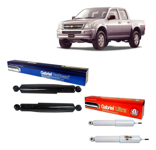 Kit Amortiguadores Tras Del Para Chevrolet D-max 2005 2014