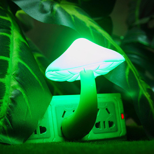 Lámpara De Pared Con Enchufe De Luz Nocturna De Setas,