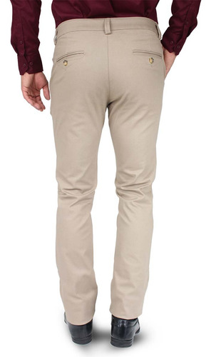 Pantalones Hombre Slim Fit De Vestir Casual Cómodo