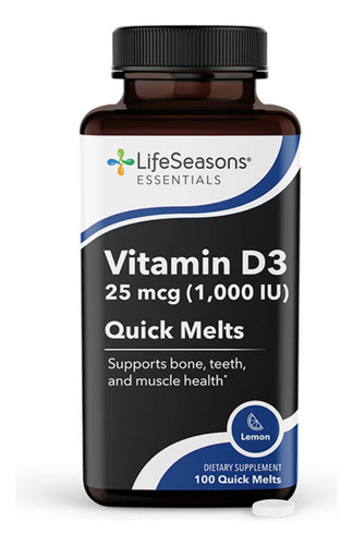 Lifeseasons Suplemento De Vitamina D3 60 Cápsulas Sabor Sin Sabor