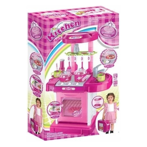 Cocina Maletin Infantil Didactico Princesas Niñas 45x25x65cm