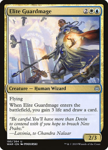 Carta Magic Elite Guardmage War Of The Spark Mtg