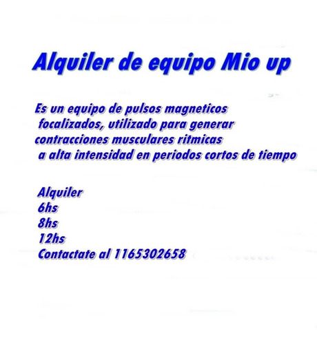 Imagen 9 de 9 de Alquiler Mio Up Instalación Y Traslado