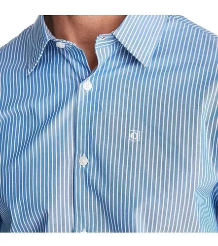 Camisa Masculina Xadrez Azul Logo Bordada Convicto - Convicto