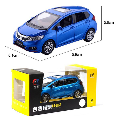 Honda Fit Gk5 Miniatura Metal Autos Con Luces Y Sonido 1:32