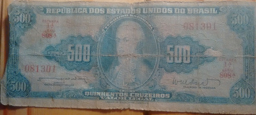 Billete Quinhentos Cruzeiros Valor Legal - Brasil