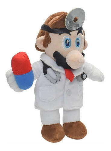 Super Mario Doctor Mario Muñeco Peluche Juguete Niños Regalo