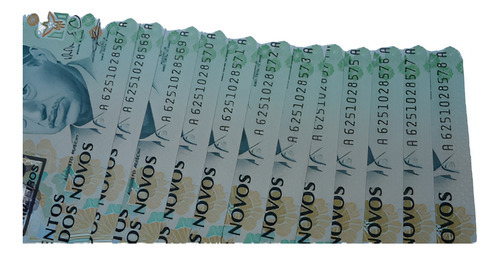 12 Cédulas: 500 Cruzados C/carimb Sequenciais - 1990 . (Usado)