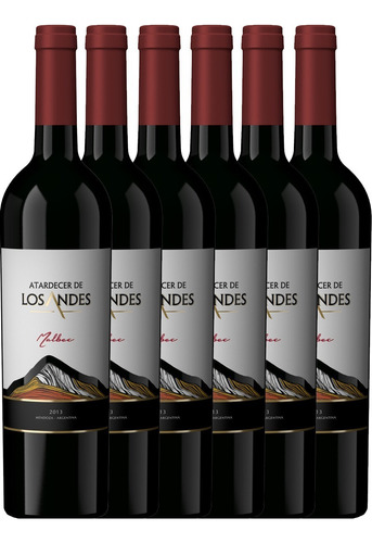 Vino Atardecer De Los Andes Malbec Promo 6 X 5