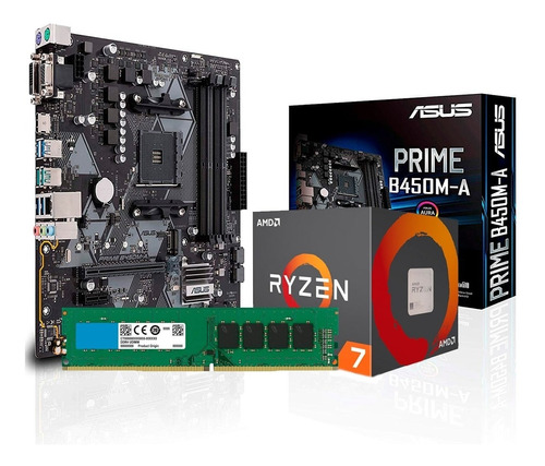 Combo Actualizacion Asus Ryzen 7 2700 - B450m-a - 16gb 2400