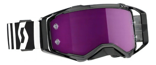 Óculos Scott Prospect Racing - Black/white / Purple Chrome + Cor Da Armação Preto Cor Da Lente Roxo
