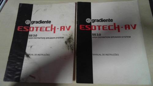 Manual Caixas Acusticas Ss3.0 Gradiente Esotech (original)