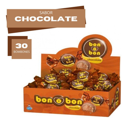 Chocolate Bon O Bon- Chocolate- 15gr Caja 30 Un.