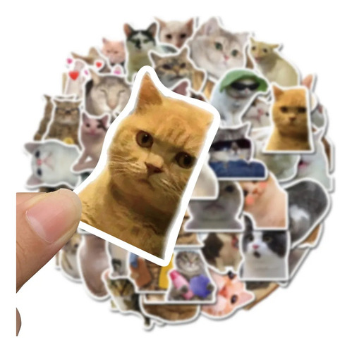 Stickers De Gatitos Calcomanías Memes De Gatos Pegatinas Pvc