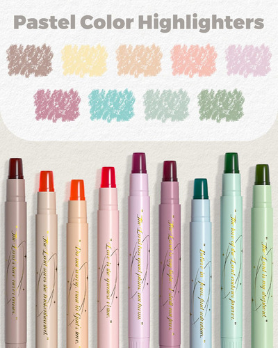 Wj Bible Highlighters Wemate No Bleed Gel, 9 Unidades Em