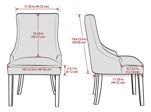 Funda De Silla De Comedor Lavable De Color Liso, Elástica, D
