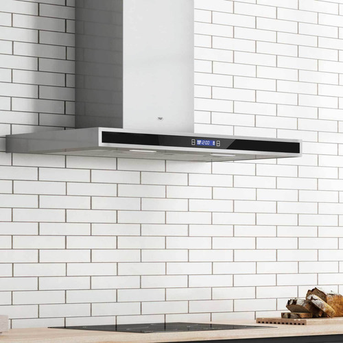 Extractor purificador de cocina TST Pared Colhue CO-30090-740 ac. inox. y vidrio de pared 900mm x 60mm x 510mm plateado 220V