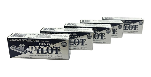 5 Cajas De Grapas Pilot Fifa Flex 400 Standar C/5040