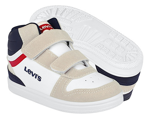 Tenis Niño Levi´s 0409370824 Simipiel Blanco 13-16